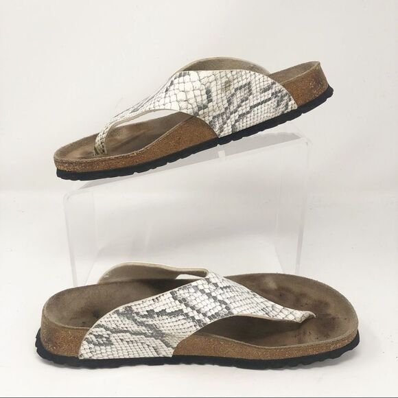 BIRKENSTOCK | Snake Print Birki’s White Gray L9 - Picture 3 of 10